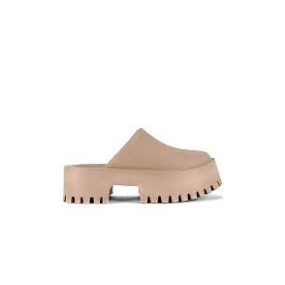 Jeffrey Campbell Tan Platform Clog Mules
